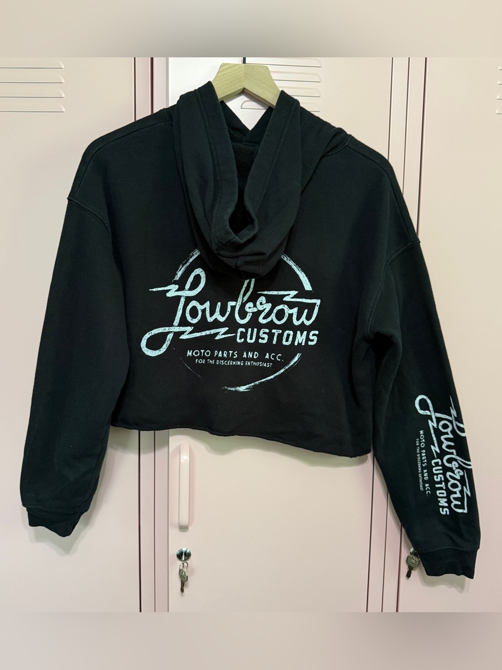 Lowbrow Customs Motorcycle Cropped Hoodie